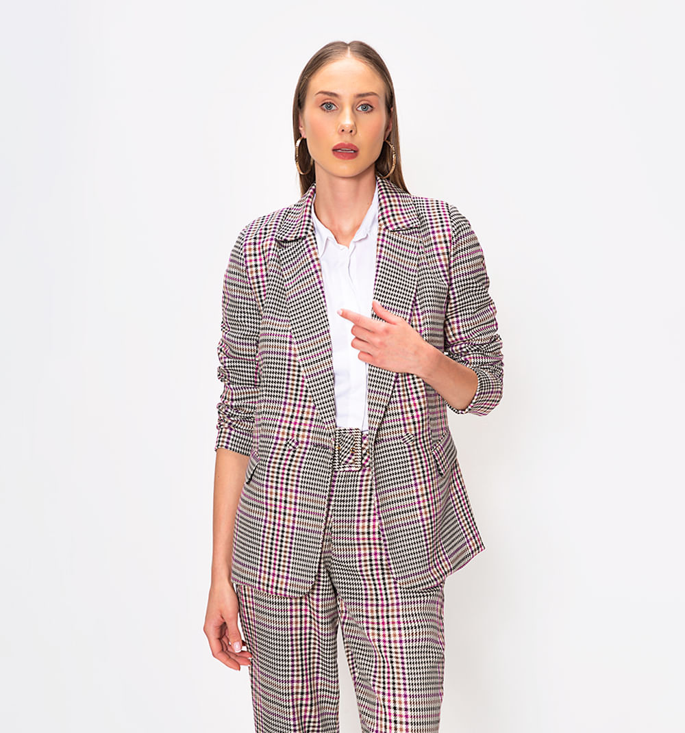 Blazer Manga Larga Con Doble Boton En De