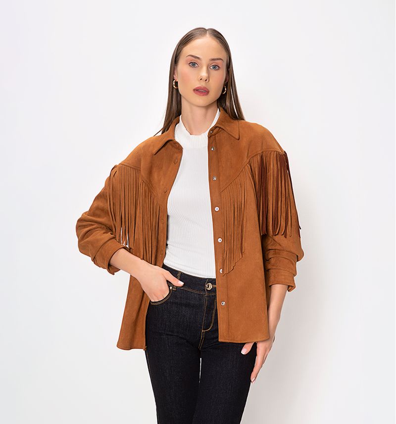 Sobrecamisa flecos best sale