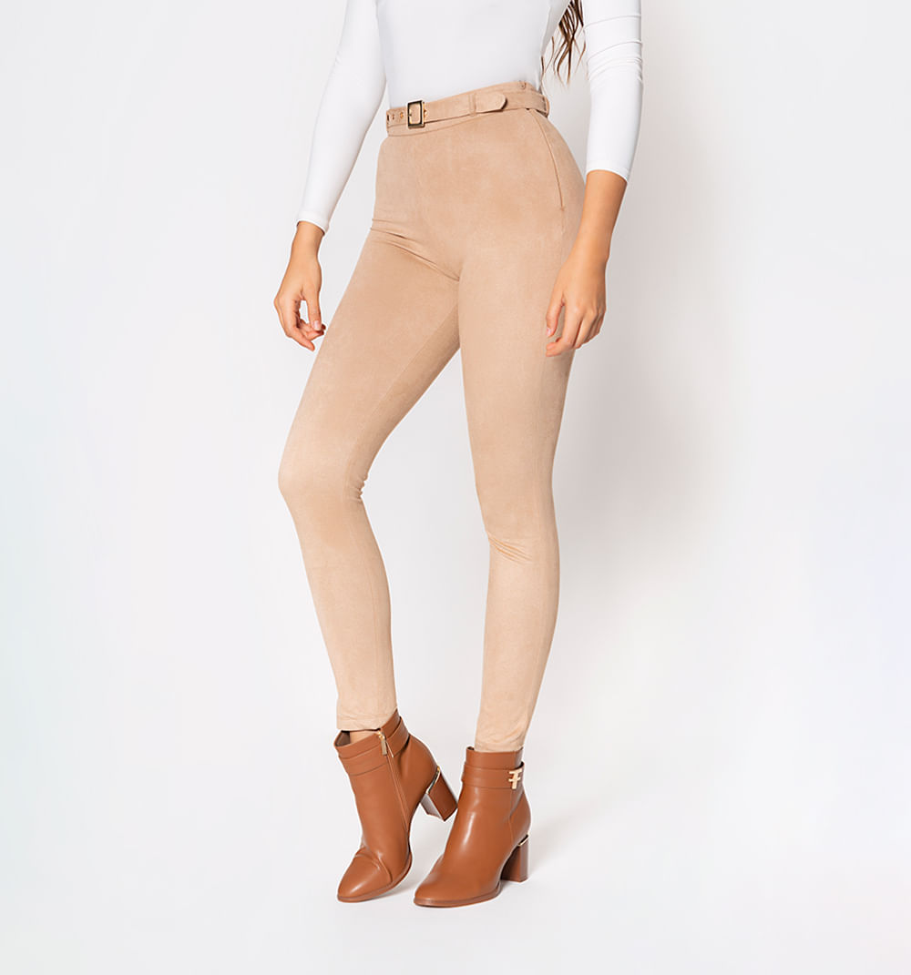 Leggins Slim Con Cinturón Pretina Angost