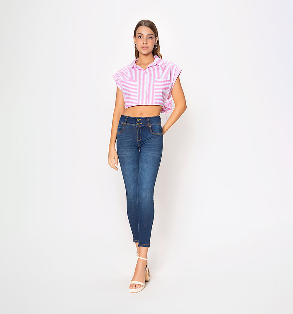Blusa Manga Rodada Prenses Bolsillo
