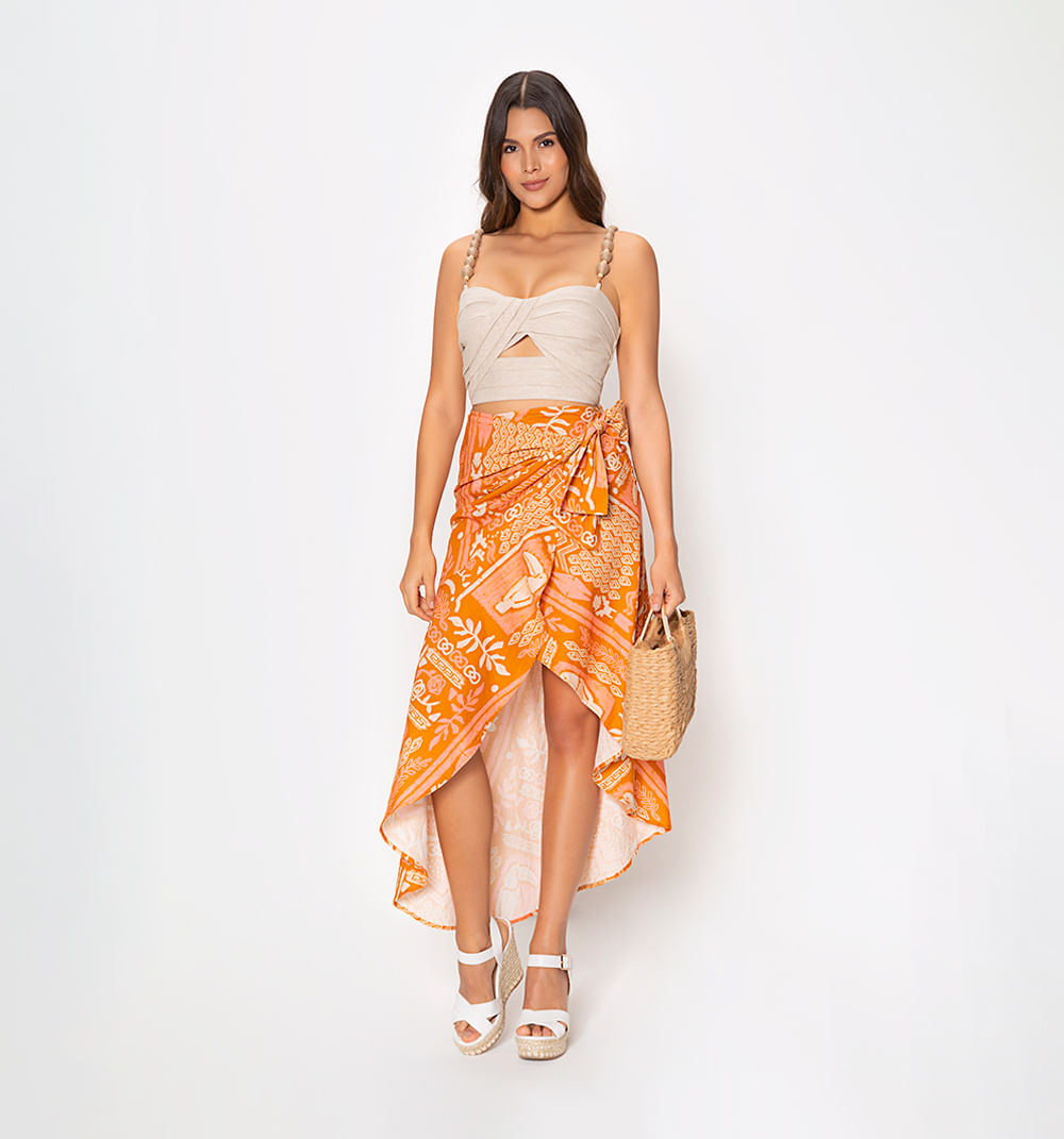 Blusa Tiras Con Insumo Y Fajon Plisado