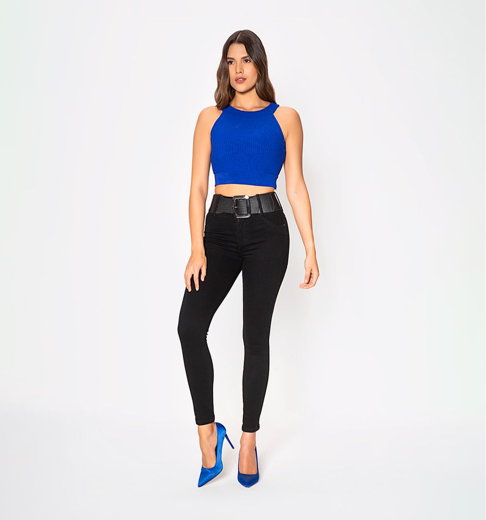 Pantalones talle alto online jeans