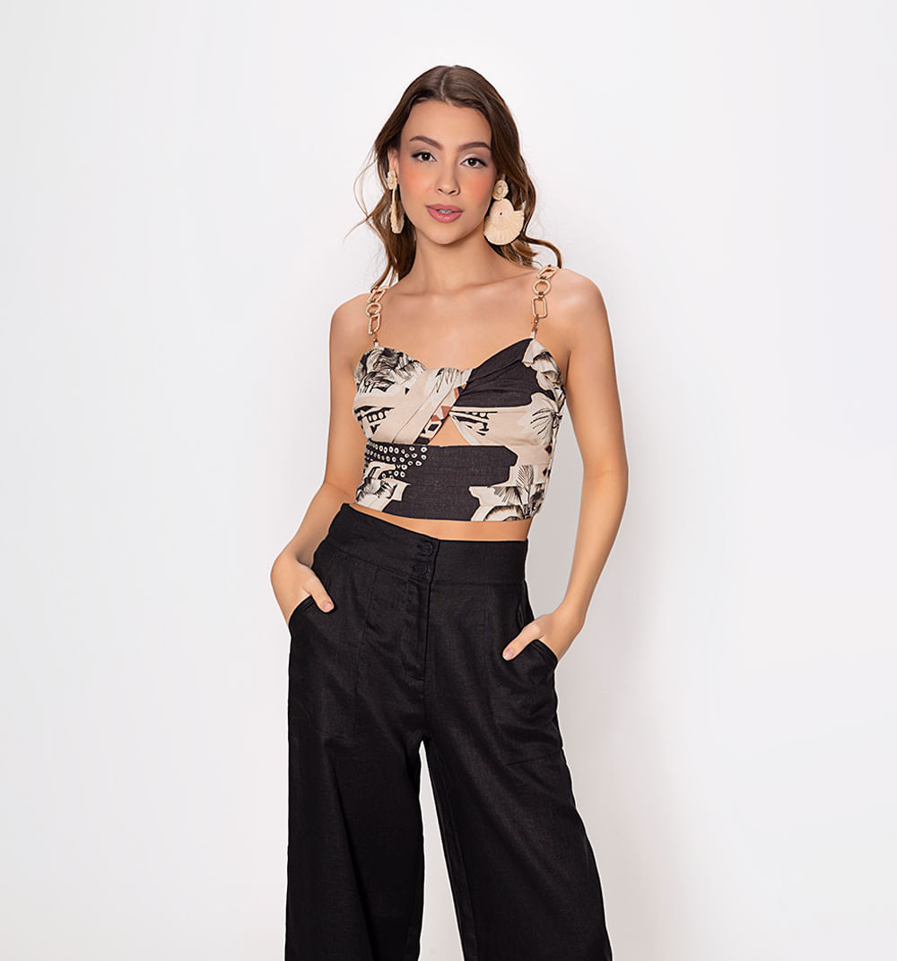 Crop Con Surcido Tiras Herraje