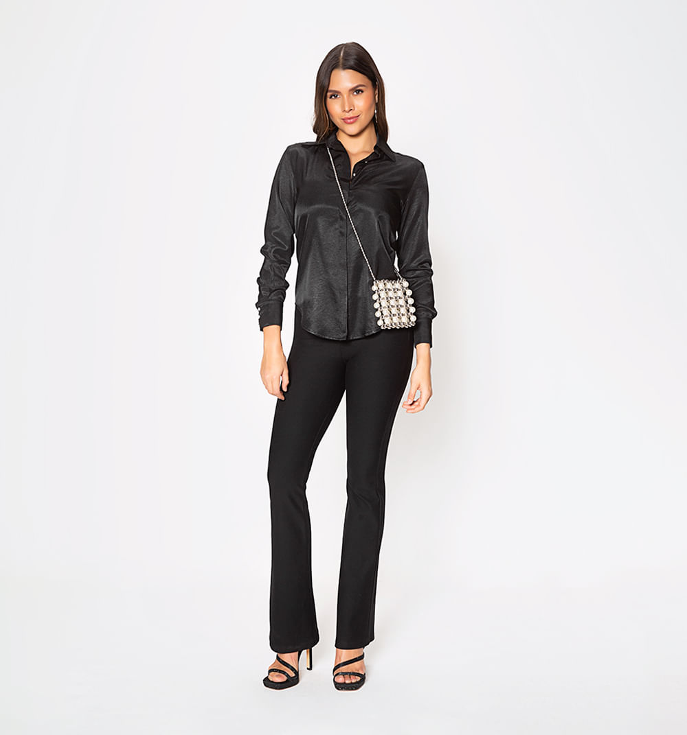 Blusa Camisera Manga Larga Con Insumo De