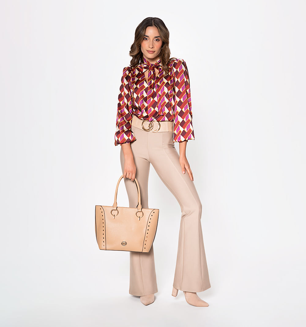 Leggins Tiro Alto Bota Campana Con Cintu