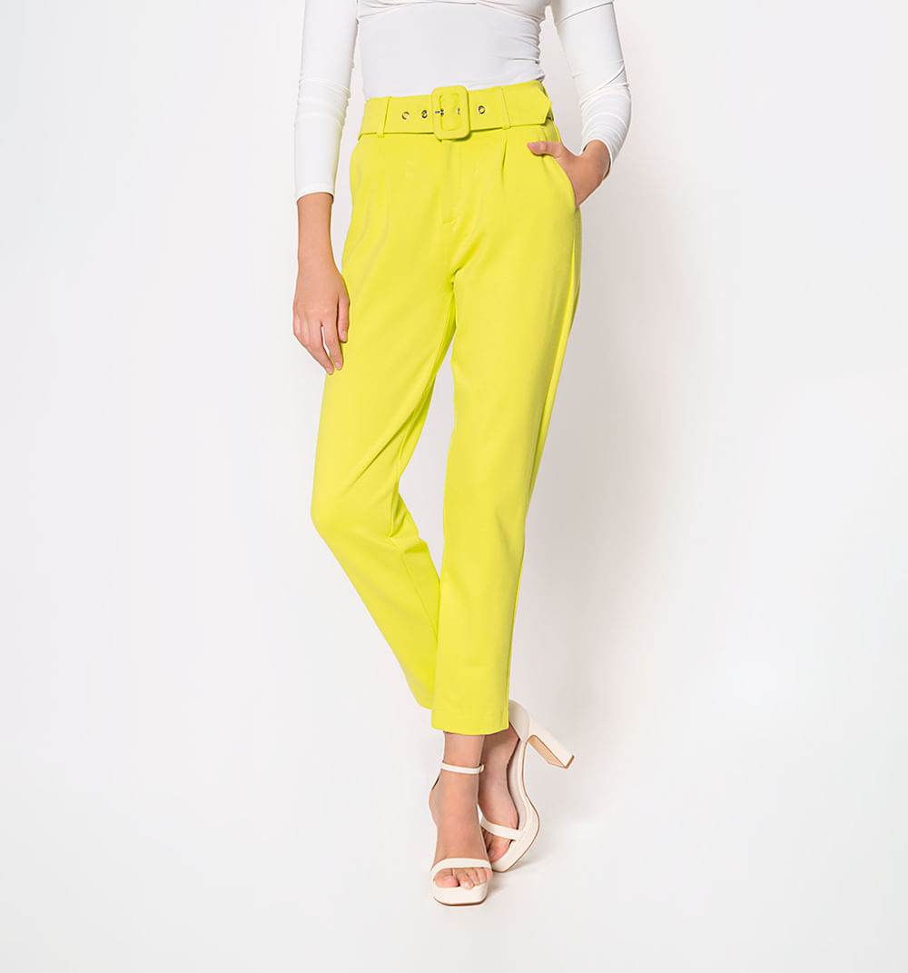 Pantalón Clásico Con Correa Gruesa