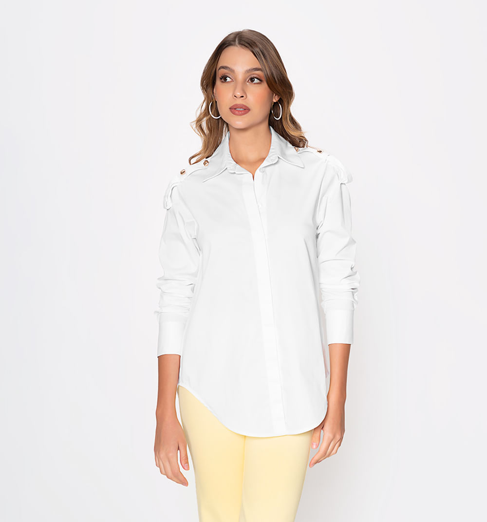 Bluson Camisero Manga Larga Con Puño