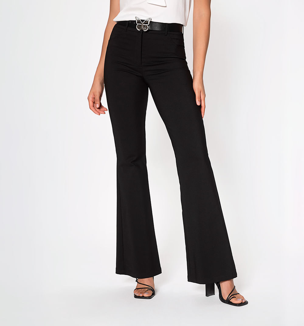 Pantalon Super Alto Bota Campana Con Cor