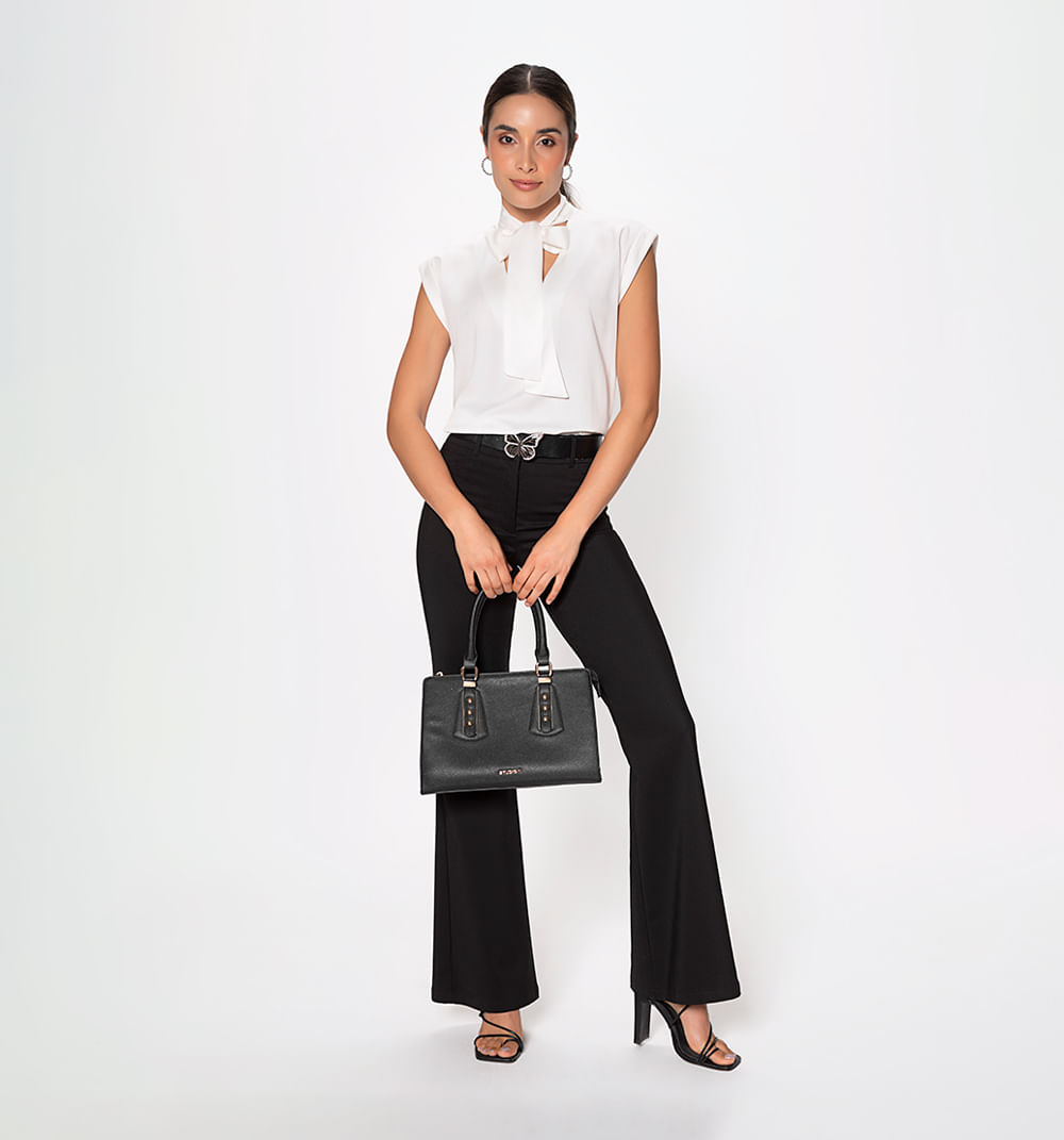Pantalon Super Alto Bota Campana Con Cor