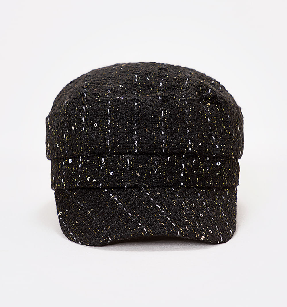 Sombrero Boina Tweed Con Cadena