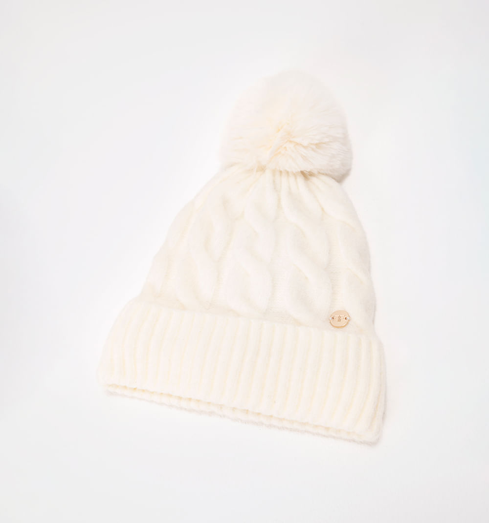 Sobrero Tipo Beanie Basico Con Pompom