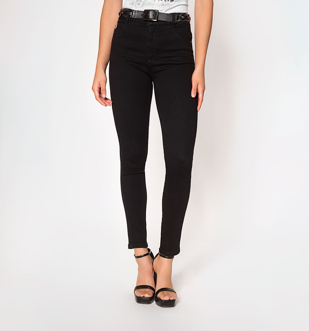 Jean Skinny Tiro Alto, Cinco Bolsillos,