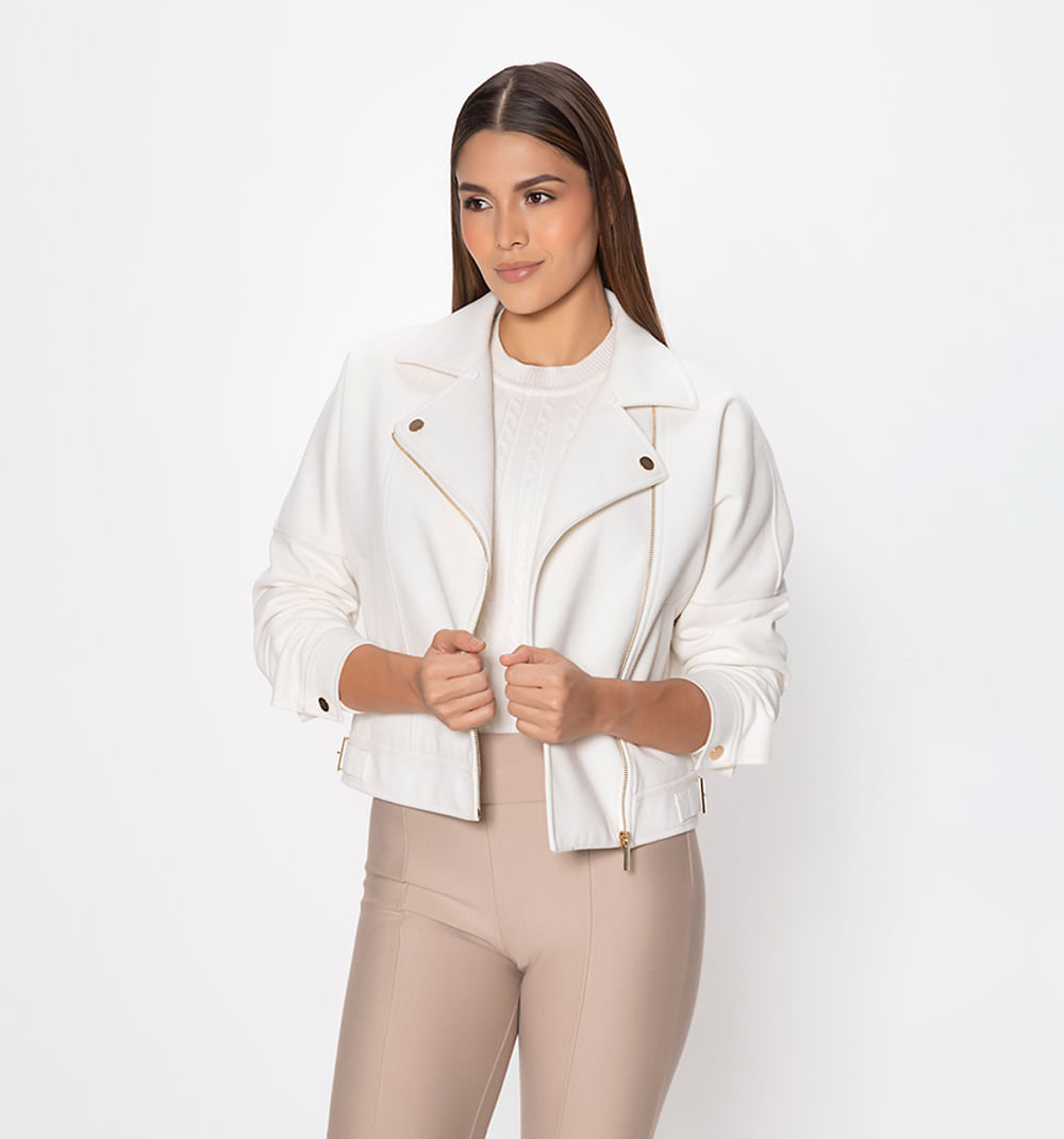 Chamarra Tipo Biker Con Pelo