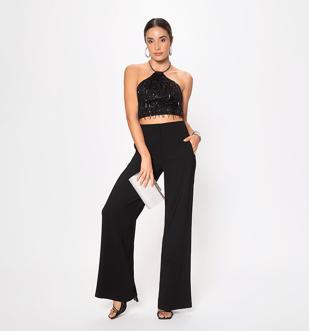 Blusa Crop Con Espalda Descubierta Y Tir
