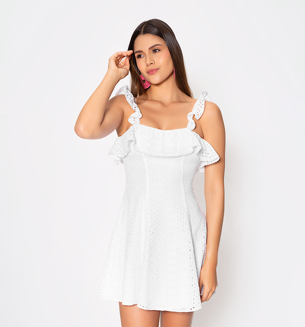 Vestido Corto De Tiras Con Bolero