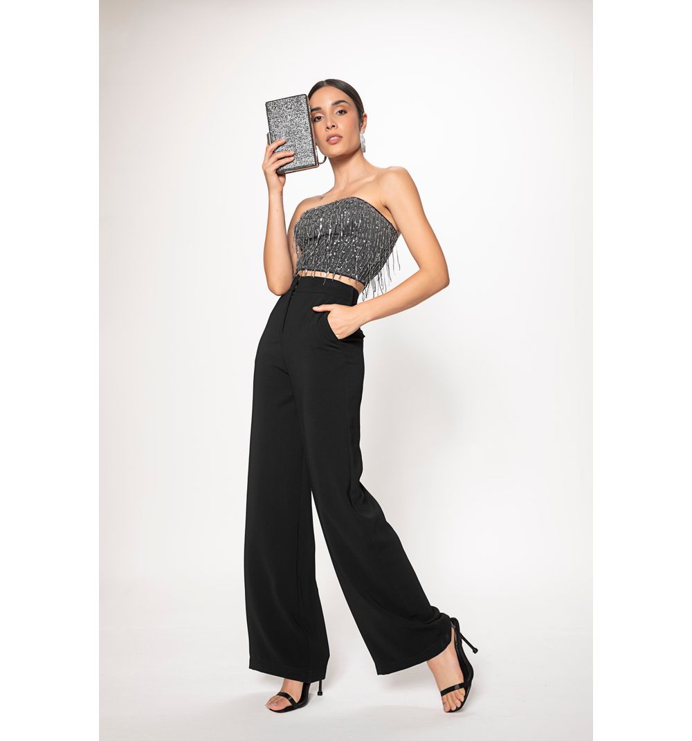 Blusa Straple En Lentejuelas