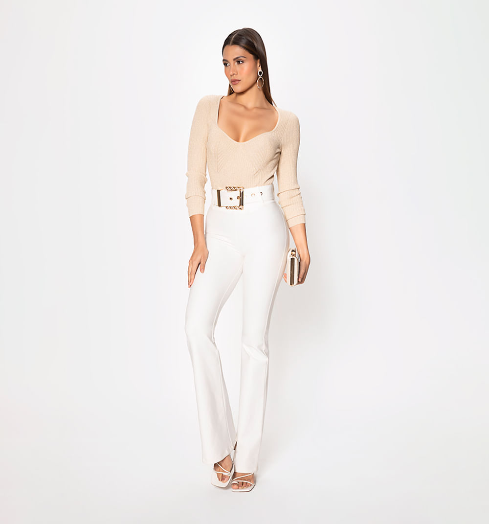 Blusa Tejida Cuello Corazón
