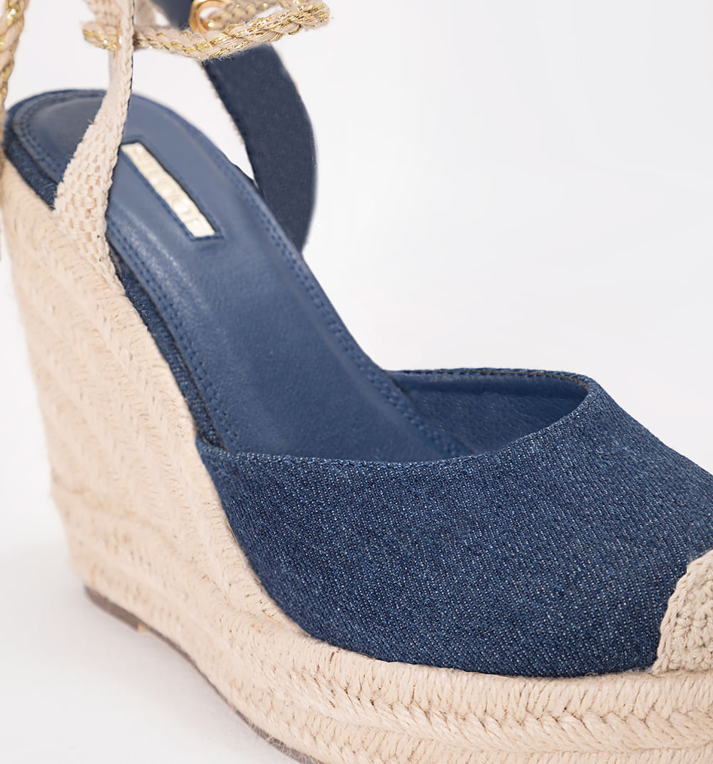 Sandalia Plataforma Capellada En Denim C