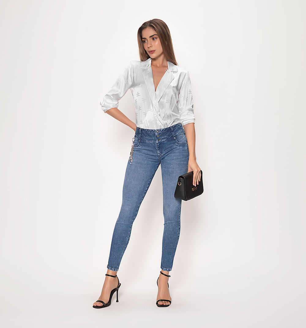 Jean Ultraslim Tiro Medio, Pretina Ancha