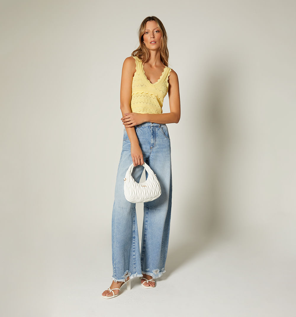 Blusa De Tiras Tejida