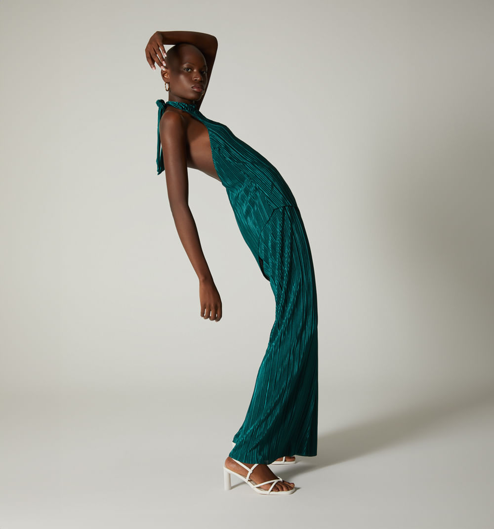 Conjunto Pantalon Palazo Y Halter