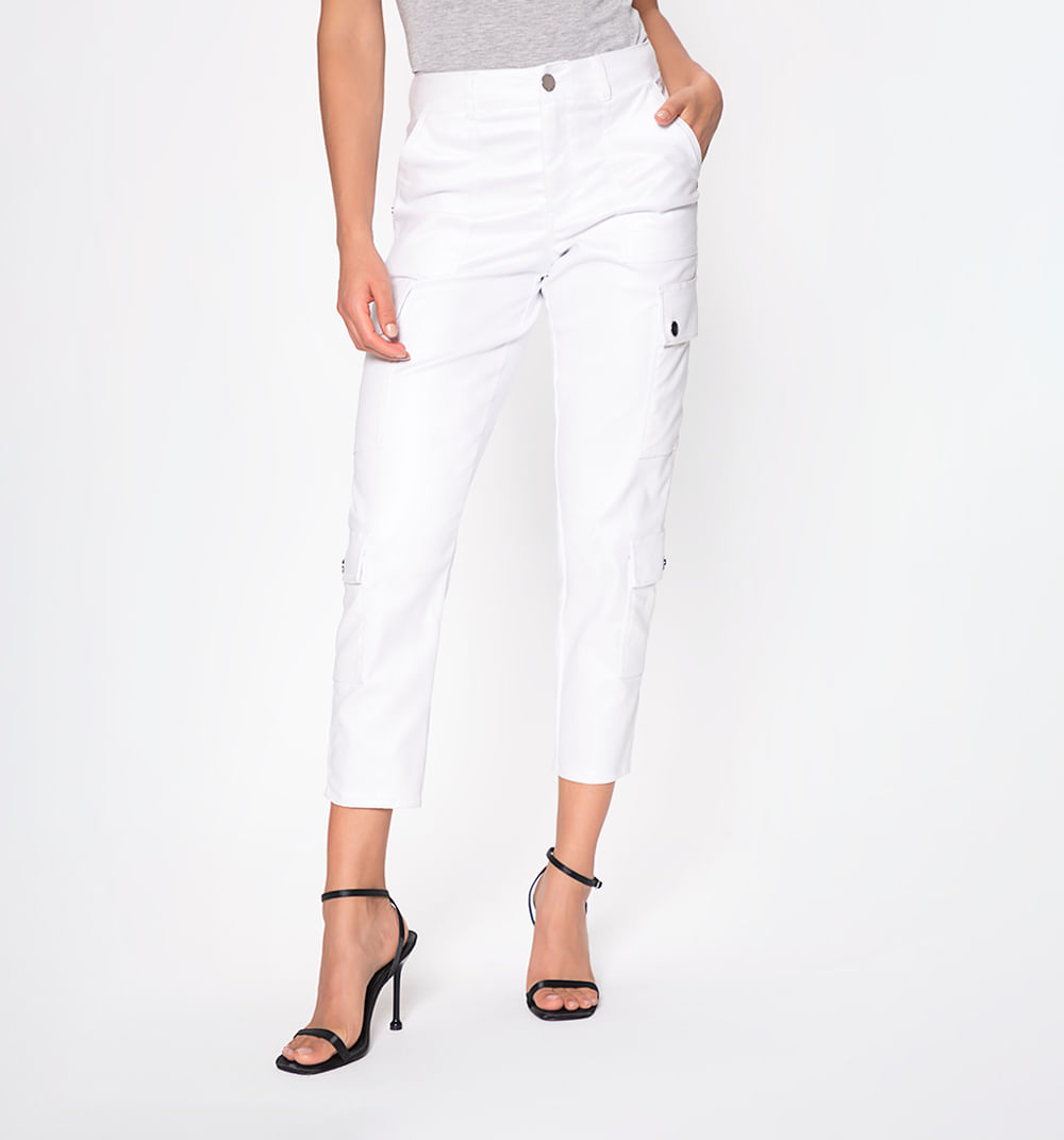 Pantalon Tiro Alto, Skinny,  Bolsillos C