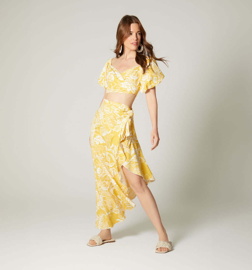 Falda Wrap Con Bolero
