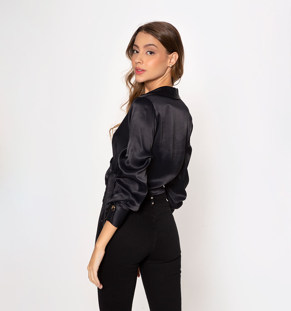 Blusa  Manga Larga Frente Cruzado