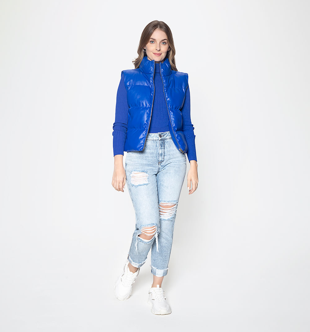 Chaleco Acolchad Con Zipper En El Frente