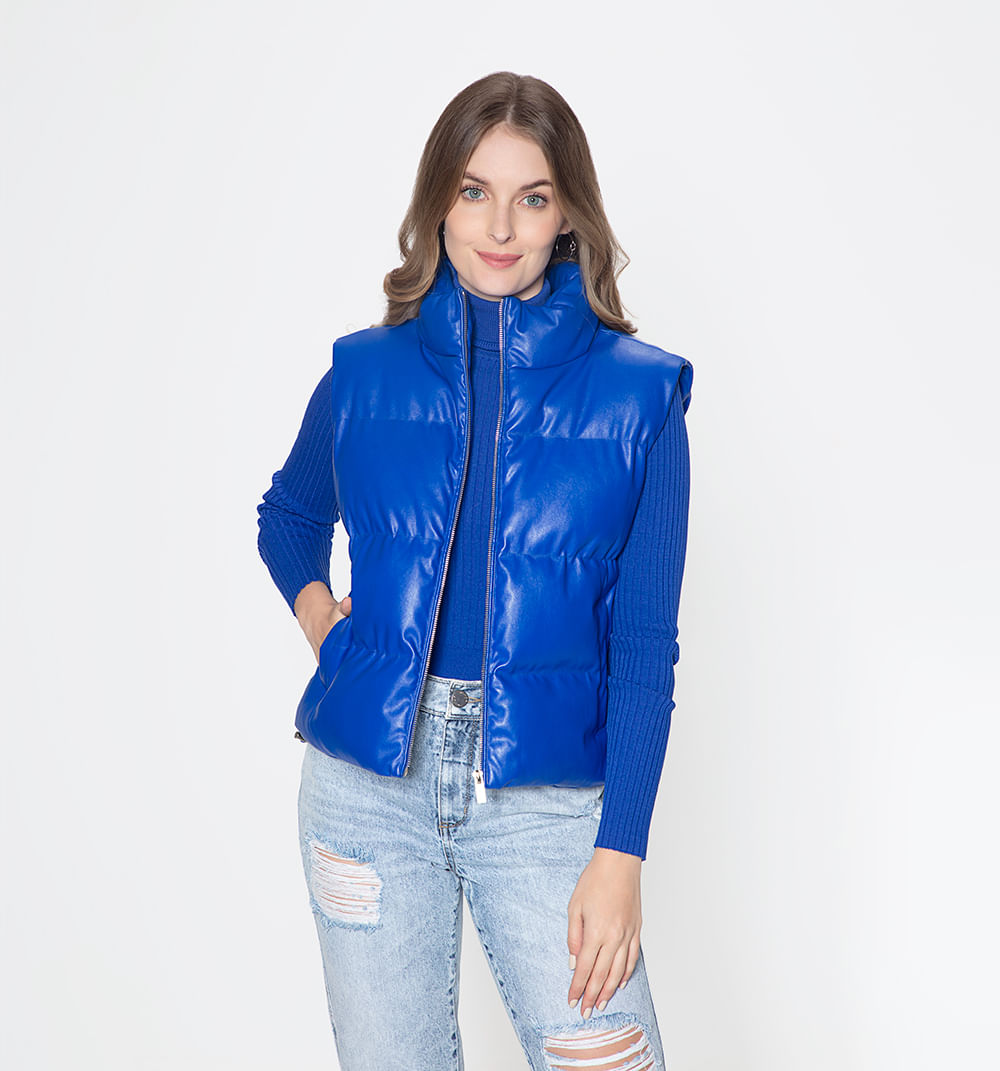 Chaleco Acolchad Con Zipper En El Frente