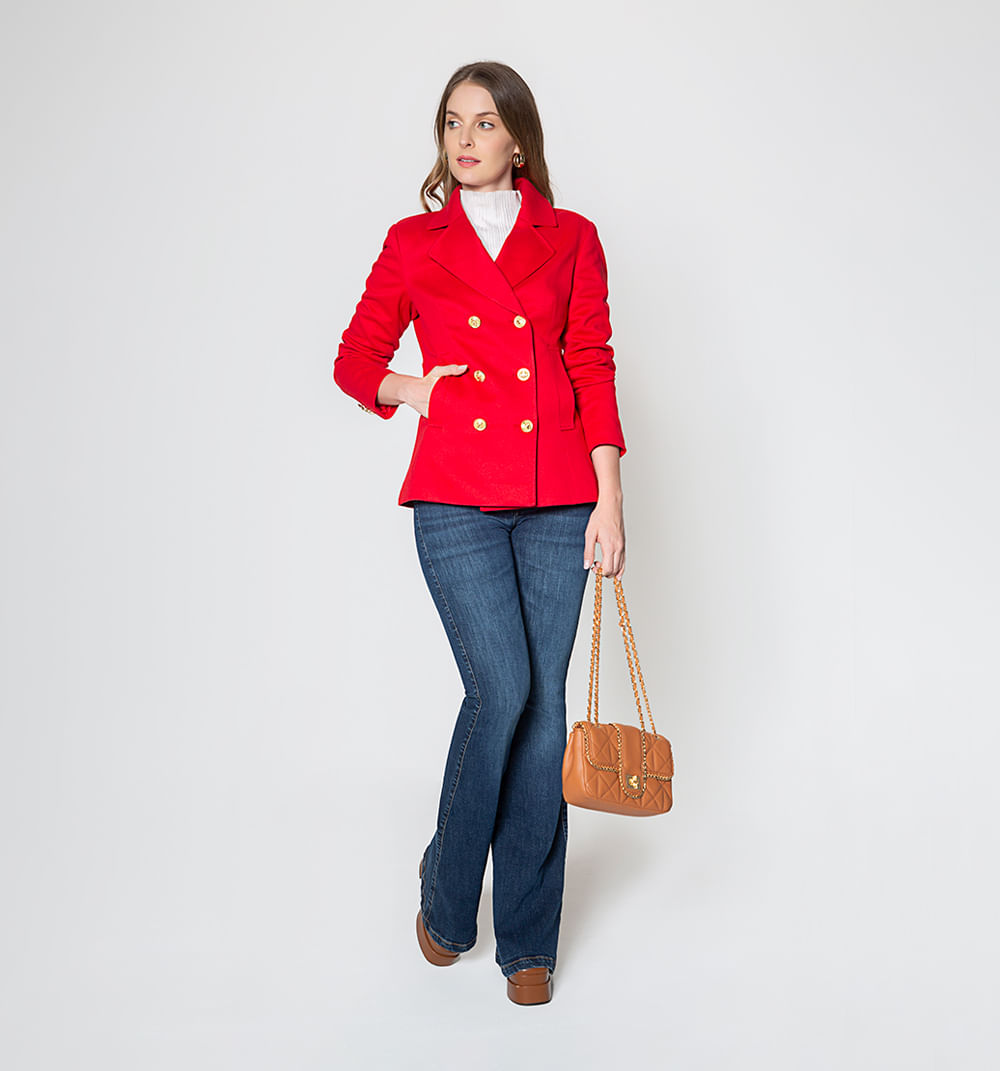 Blazer Con Botones Insignia