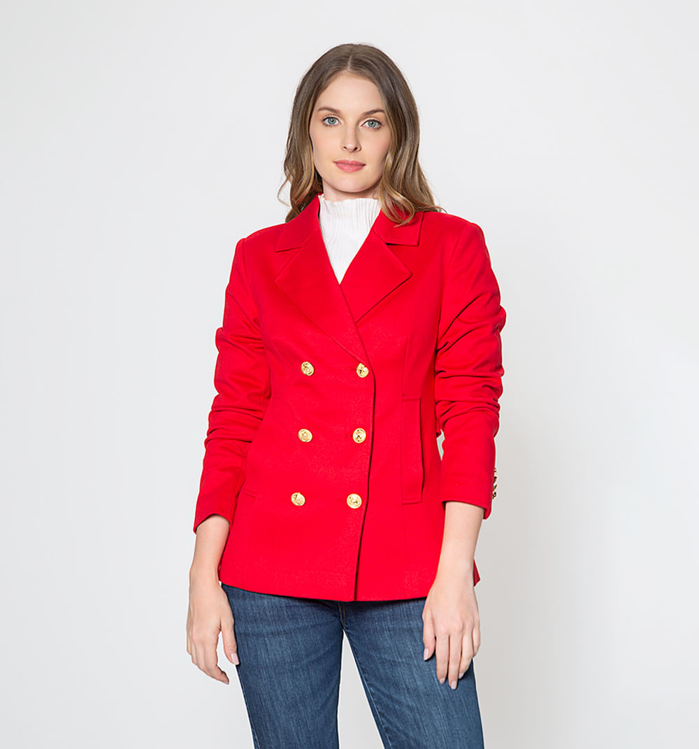 Blazer Con Botones Insignia