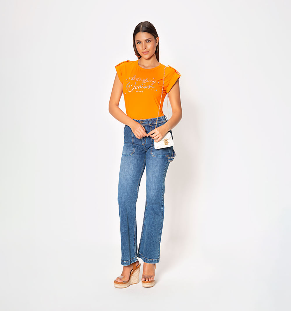 Camiseta Manga Corta Con Estampado
