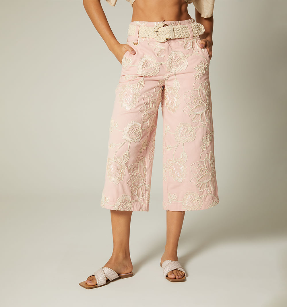 Jean Culotte, Tiro Alto En Jacquard, Con