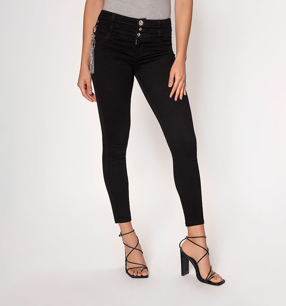 Jean Skinny Tiro Medio, Levanta Cola,  C
