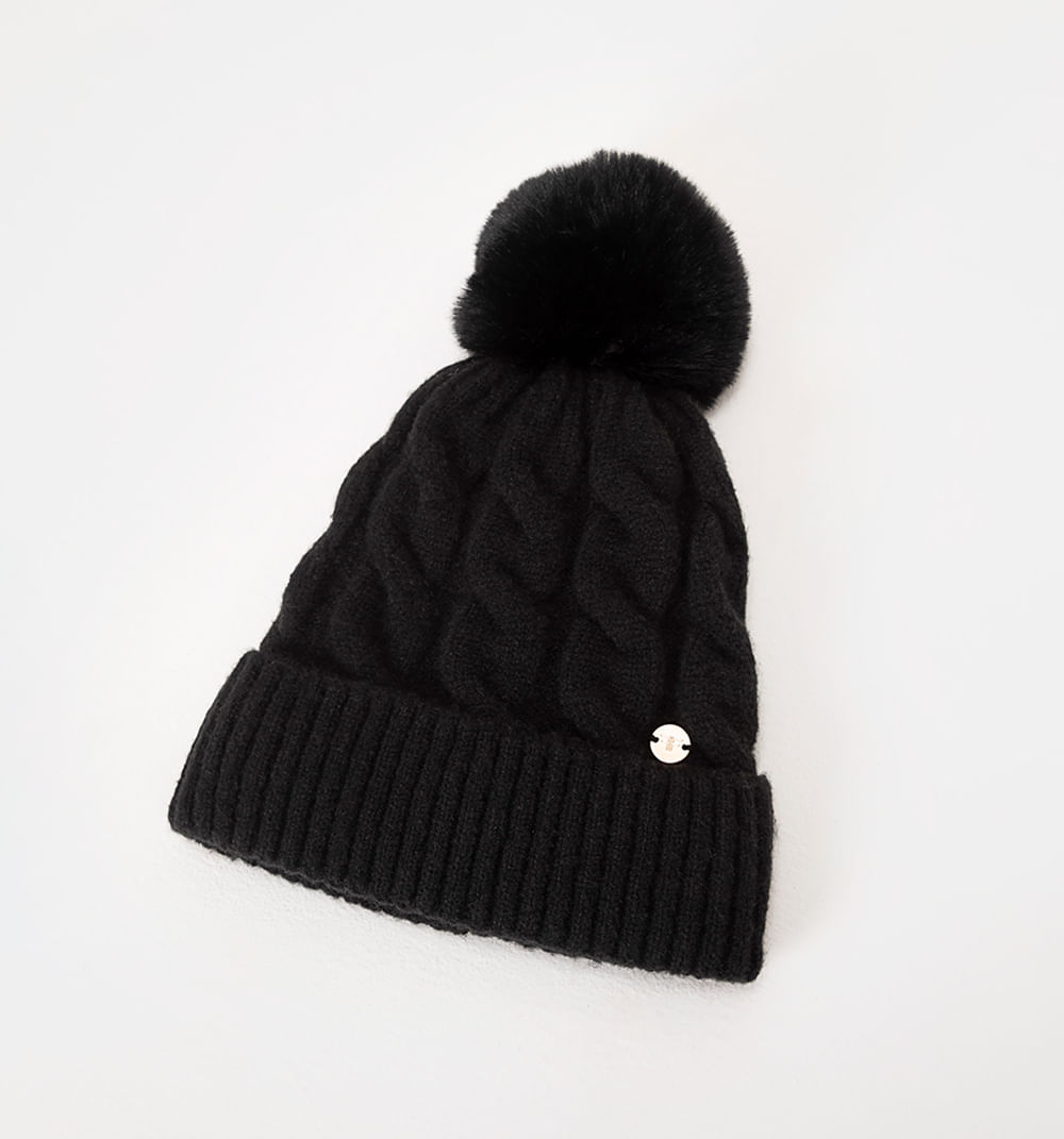 Sobrero Tipo Beanie Basico Con Pompom