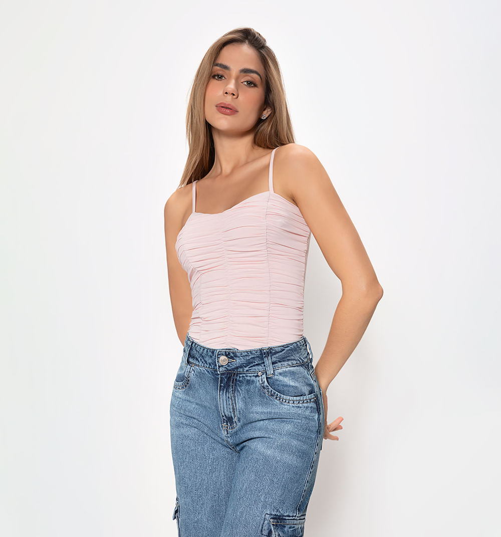 Blusa Tiras Frente Surcido