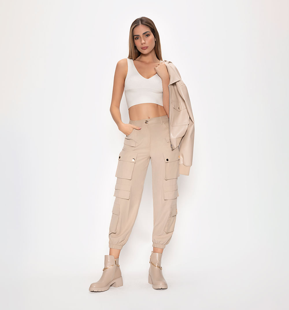 Blusa Crop Tejida Con Lurex