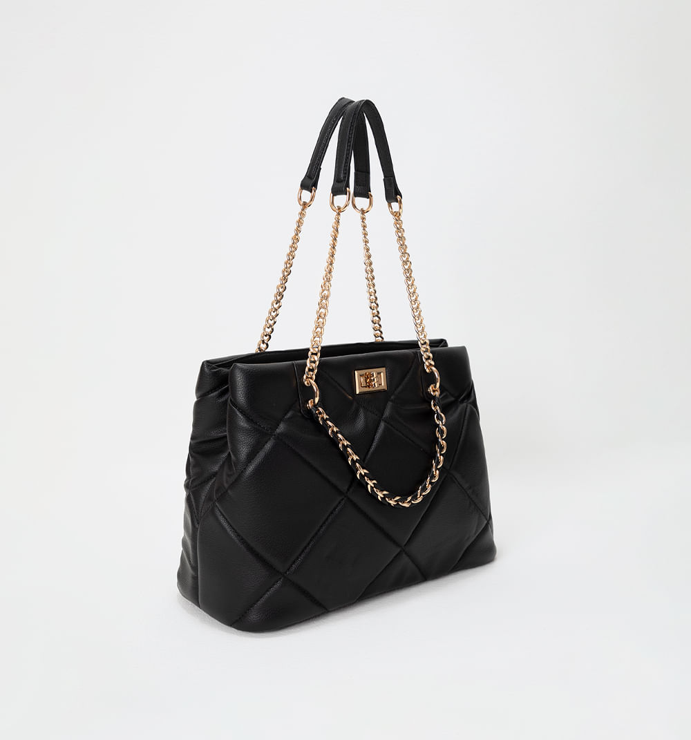 Bolso De Hombro Acolchado  Con Asa En Ca