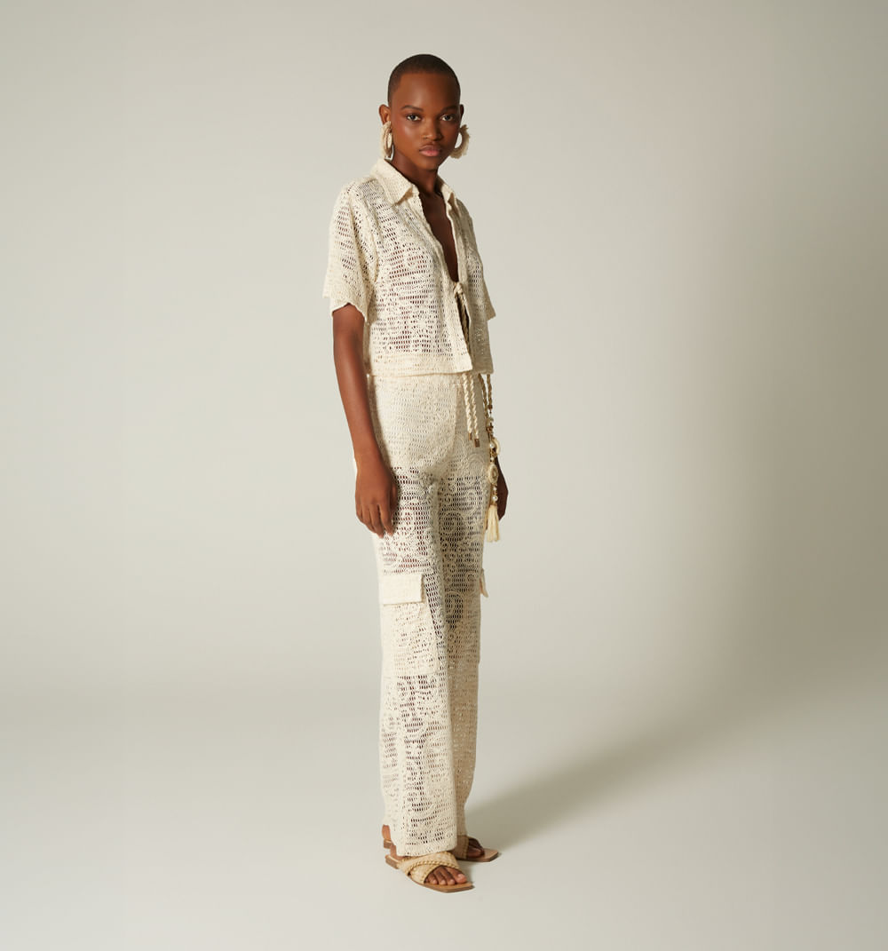 Pantalon Con Elastico En Cintura