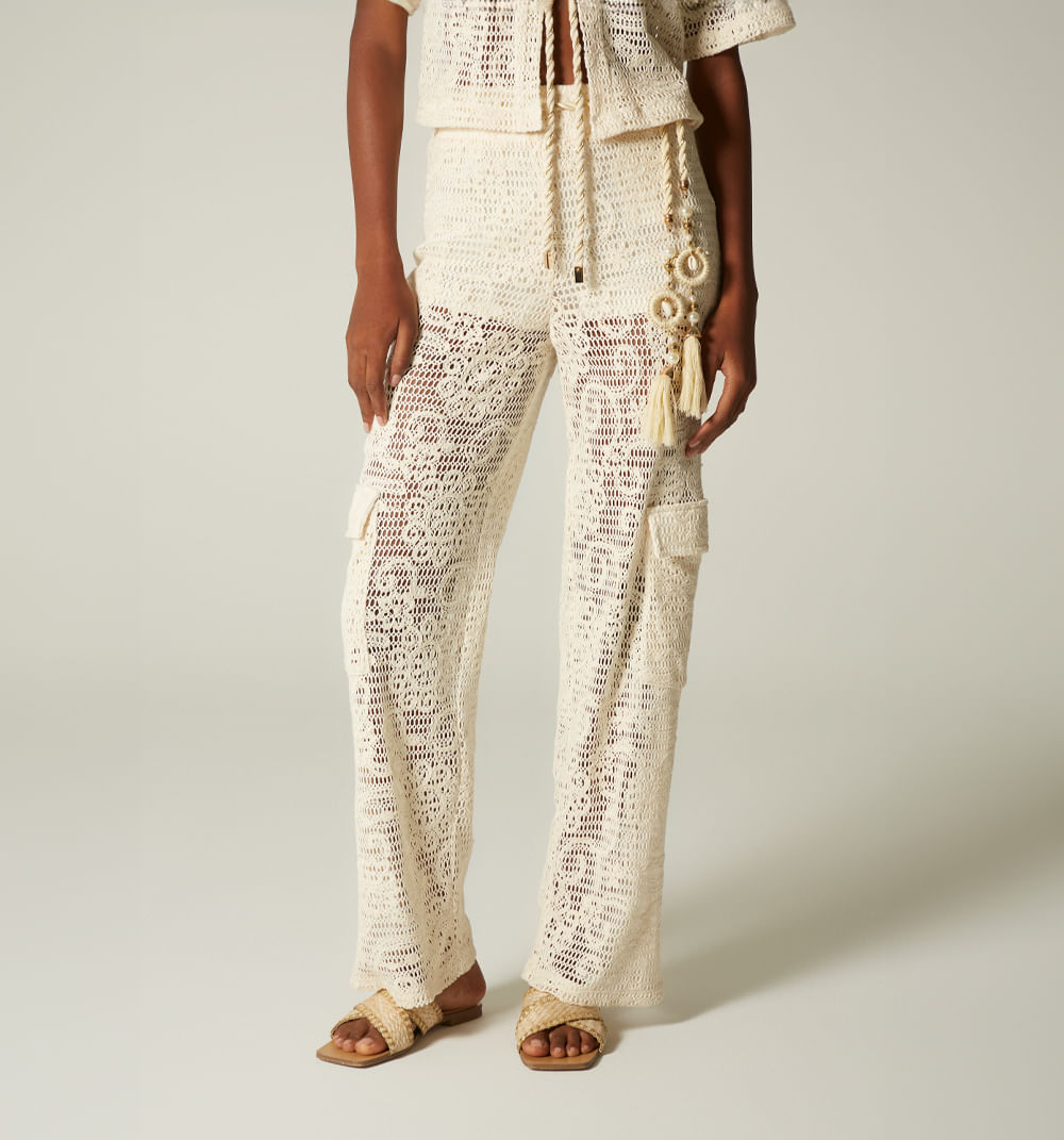 Pantalon Con Elastico En Cintura
