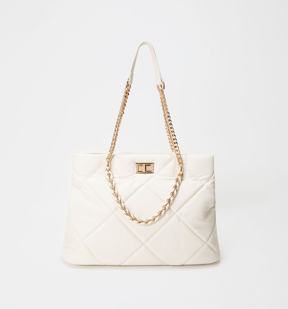 Bolso De Hombro Acolchado  Con Asa En Ca