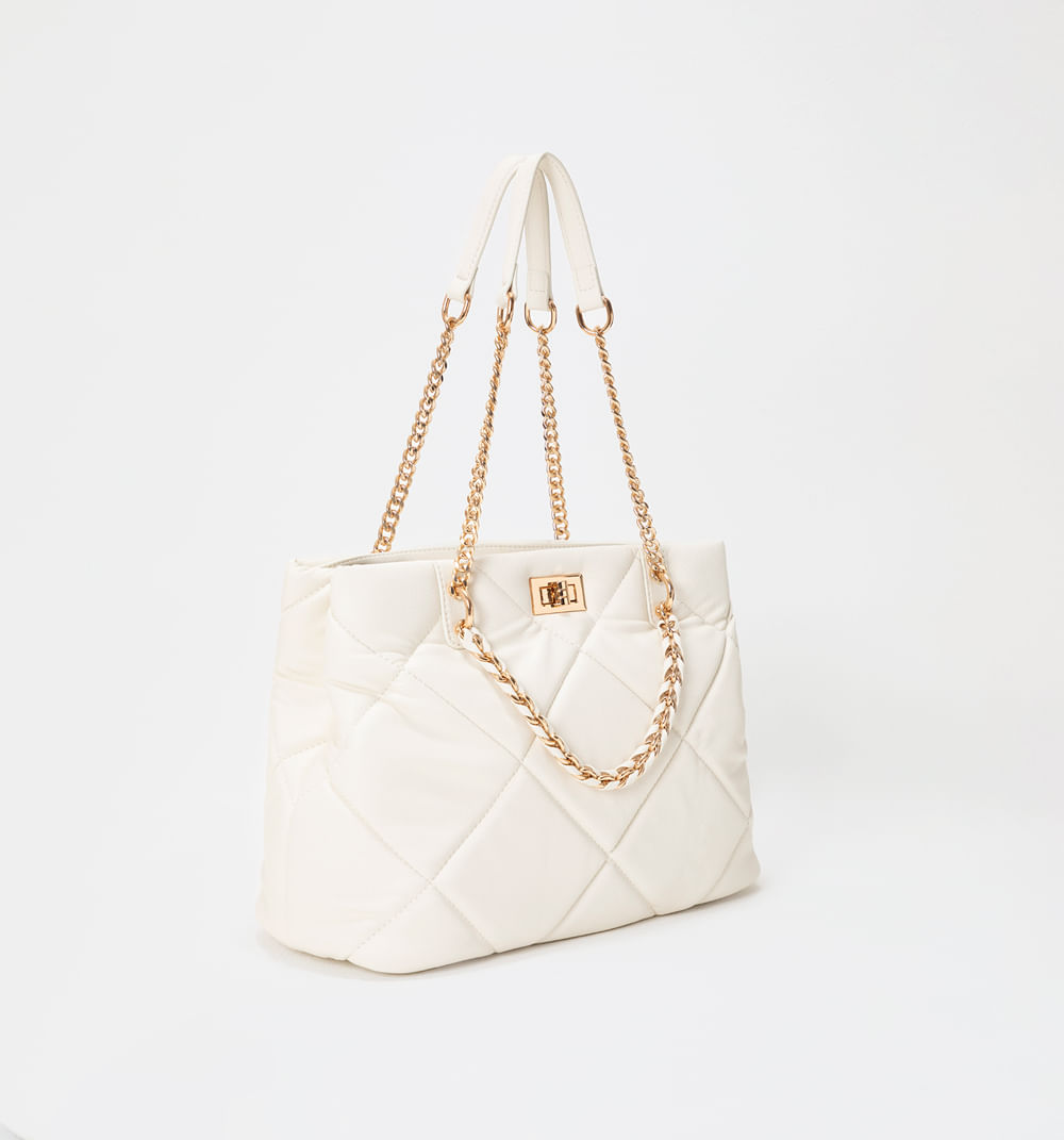 Bolso De Hombro Acolchado  Con Asa En Ca