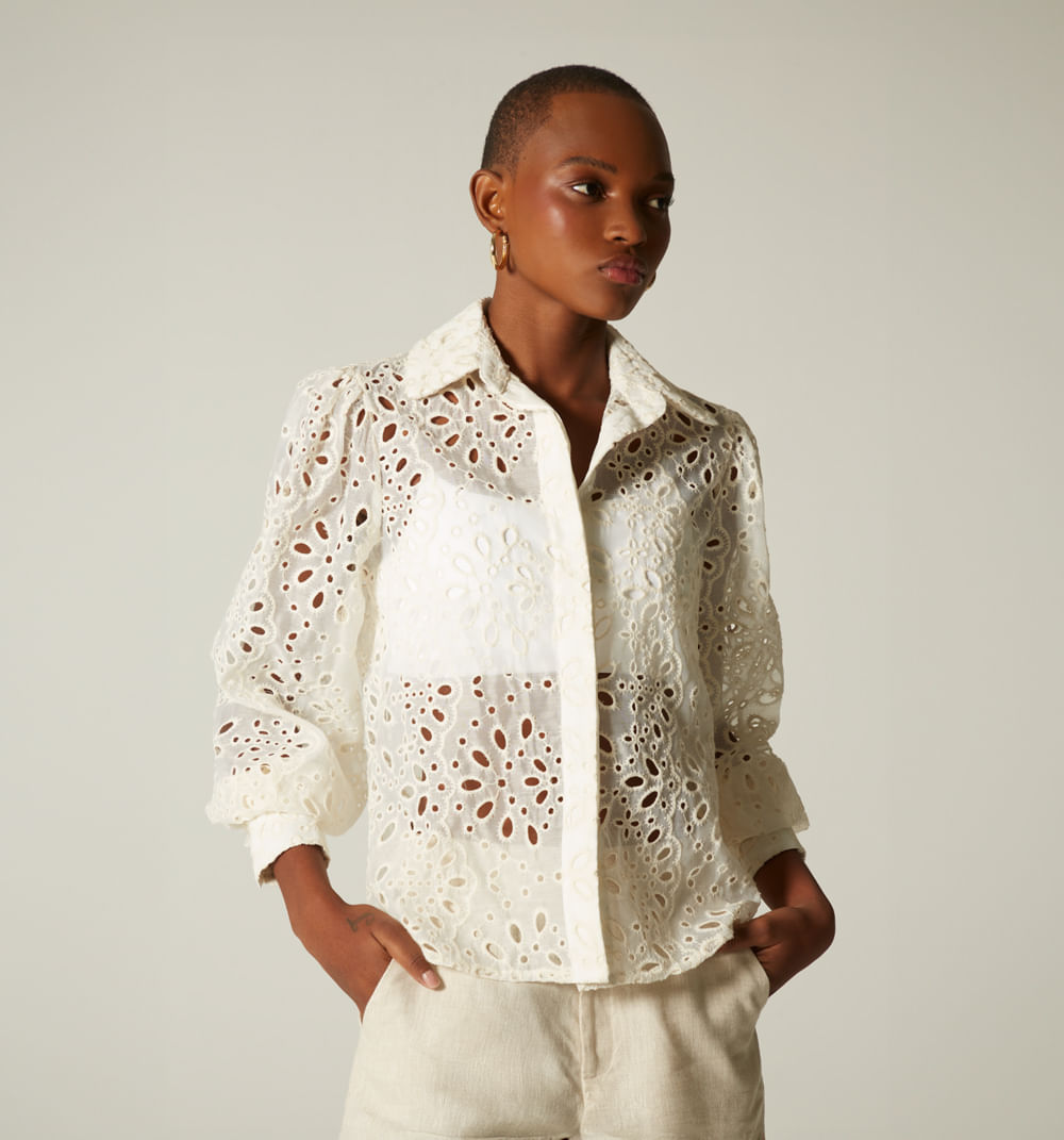 Blusa Camisera En Hojarota
