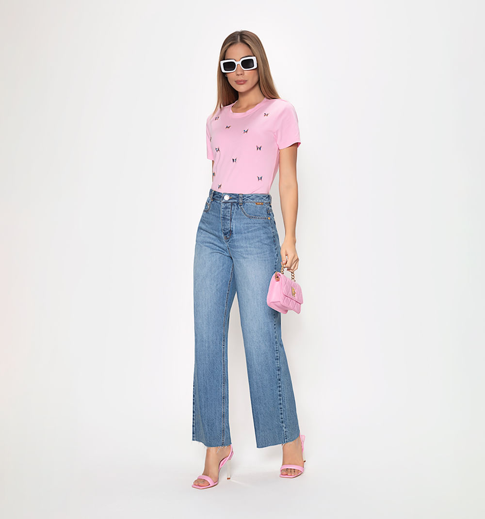 Camiseta Apliques Con Mariposa