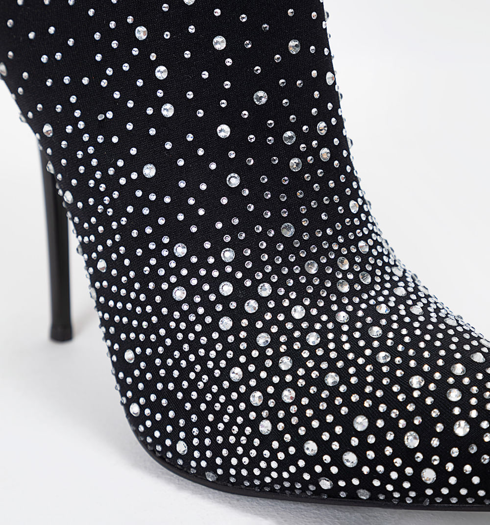 Bota Cana Alta Tipo Media Hot Fix Silver