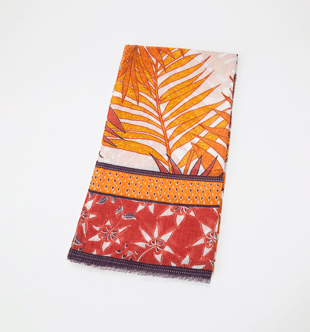 Pashmina Estampada Diseño Hojas