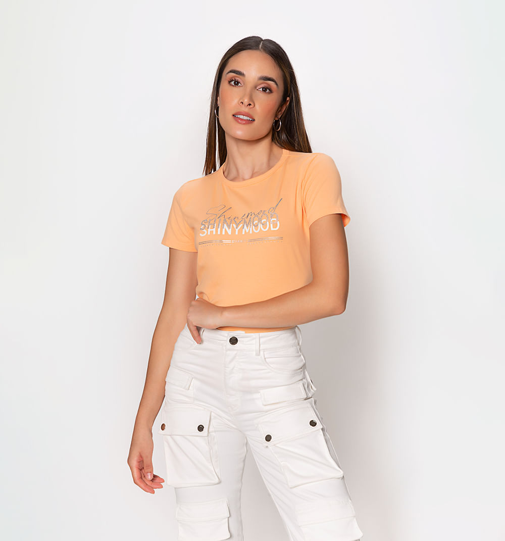 Camiseta Con Cinta De Perlas En Mangas