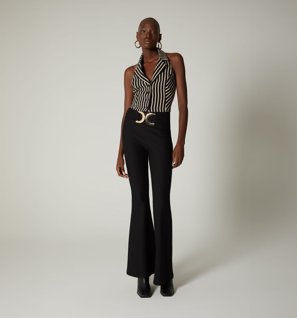 Chaleco Halter Rayas
