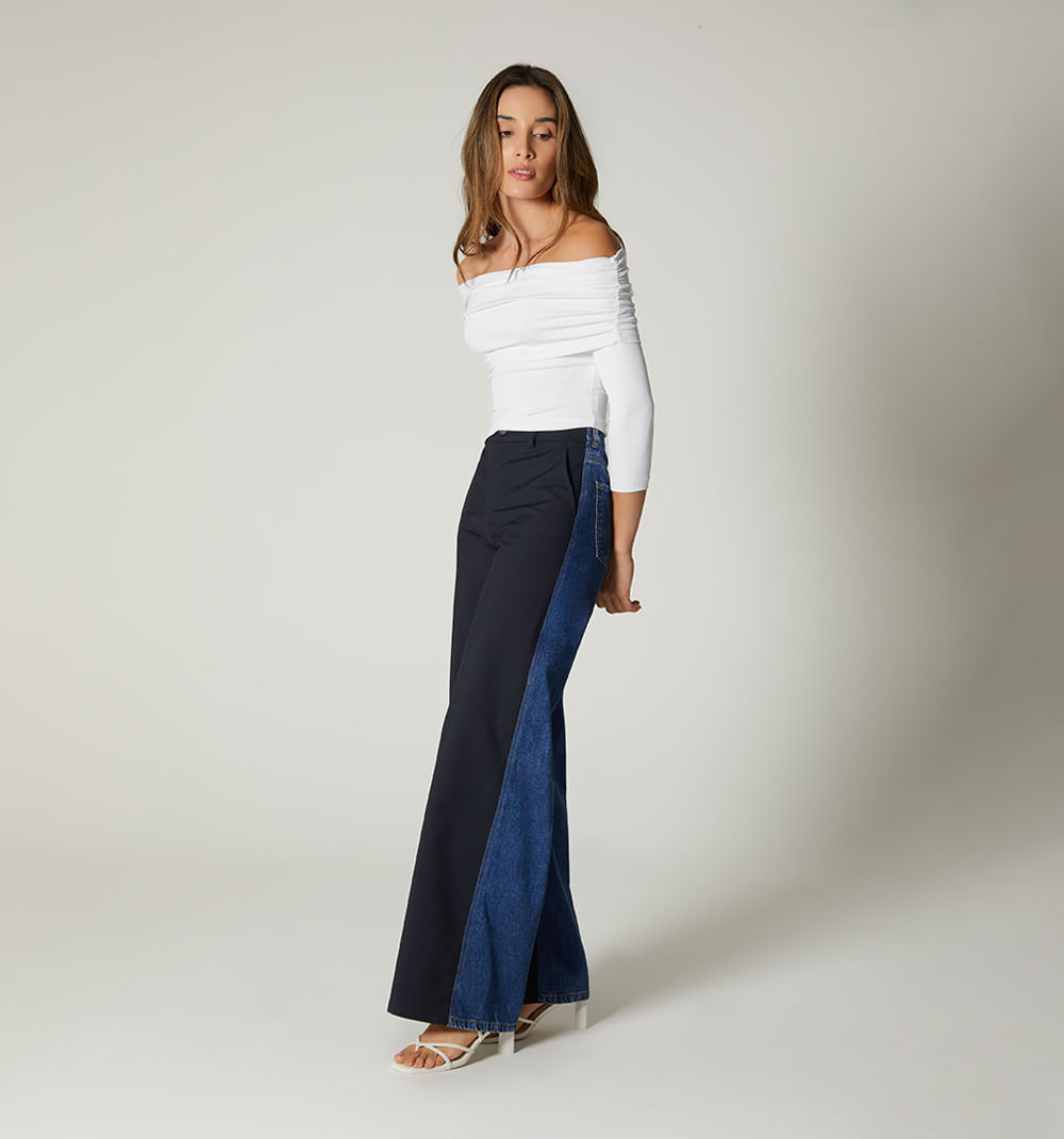 Blusa Manga 3/4 Escote Bandeja